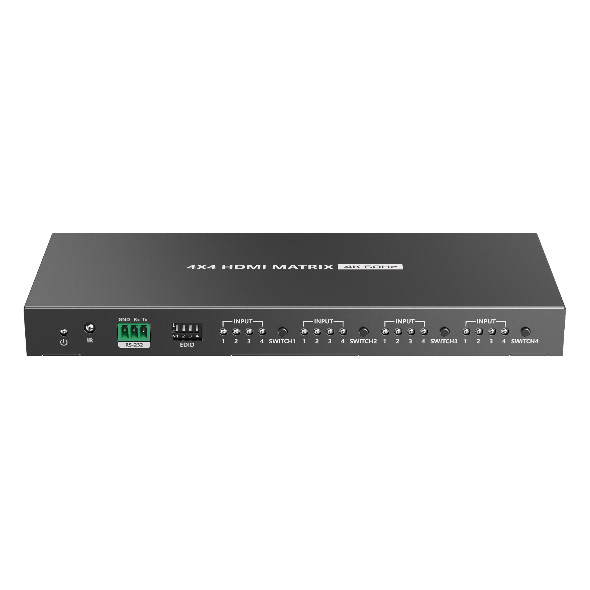 Matricial 4x4 HDMI | 4K@60Hz | Soporta HDR10 | Configuración EDID | Múltiples Modos de Conmutación — EPCOM TITANIUM · SKU TT414PRO