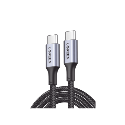 Cable USB-C a USB-C | 3 Metros | Carga Rápida de hasta 100W | Transferencia de datos 480 Mbps | PD3.0 | QC4.0/3.0/2.0 | FPC | AFC | Protección Integrada| Caja de Aluminio | Nylon Trenzado | Amplia Compatibilidad | Color Negro. 