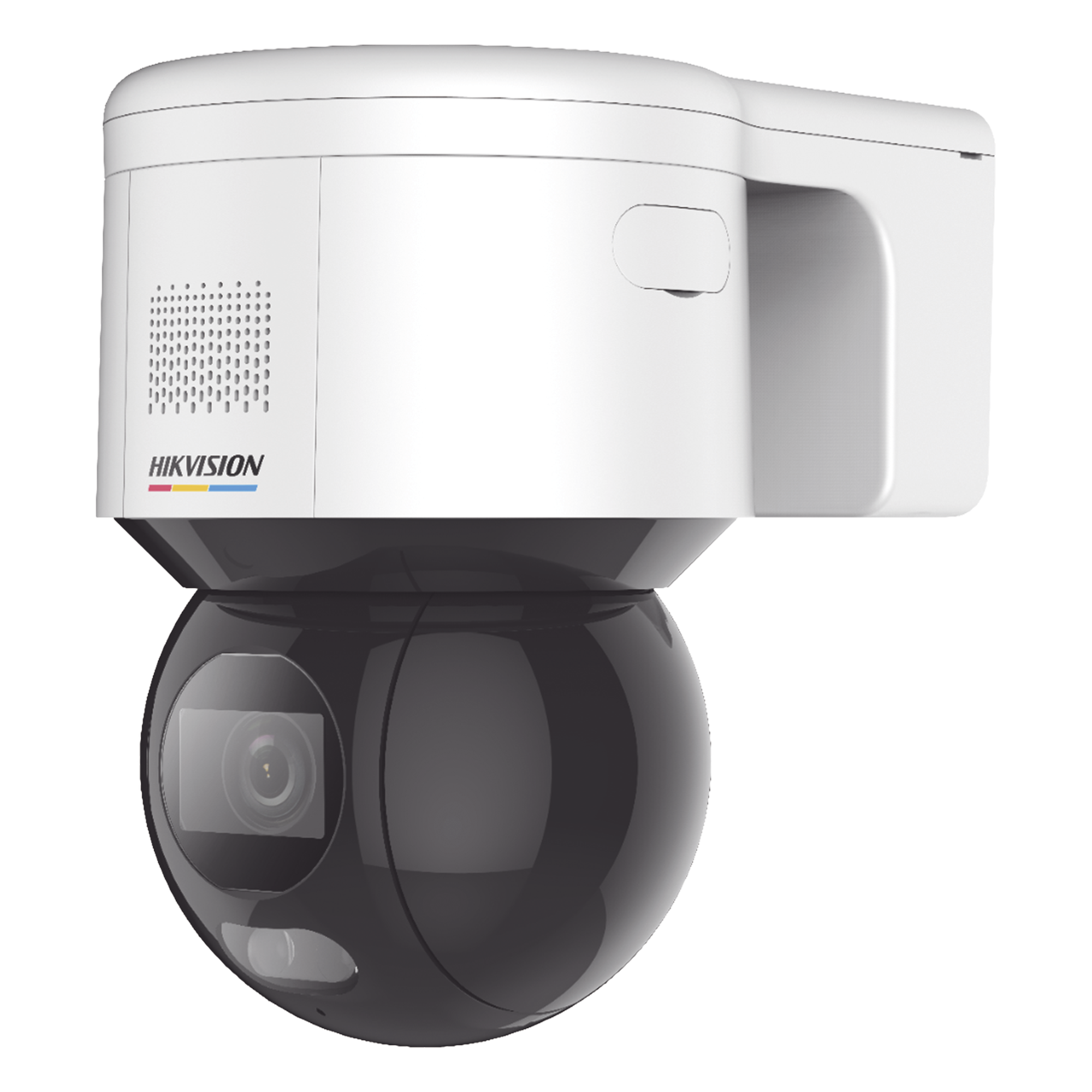 Domo PT IP 4 Megapixel / Imagen a Color 24/7 / Lente 4 mm / Luz Blanca 30 mts / Exterior IP66 / ACUSENSE (Evita Falsas Alarmas) / PoE+ / Micrófono y Bocina Integrada / WDR 120 dB / MicroSD — HIKVISION · SKU DS-2DE3A400BW-DE(F1)