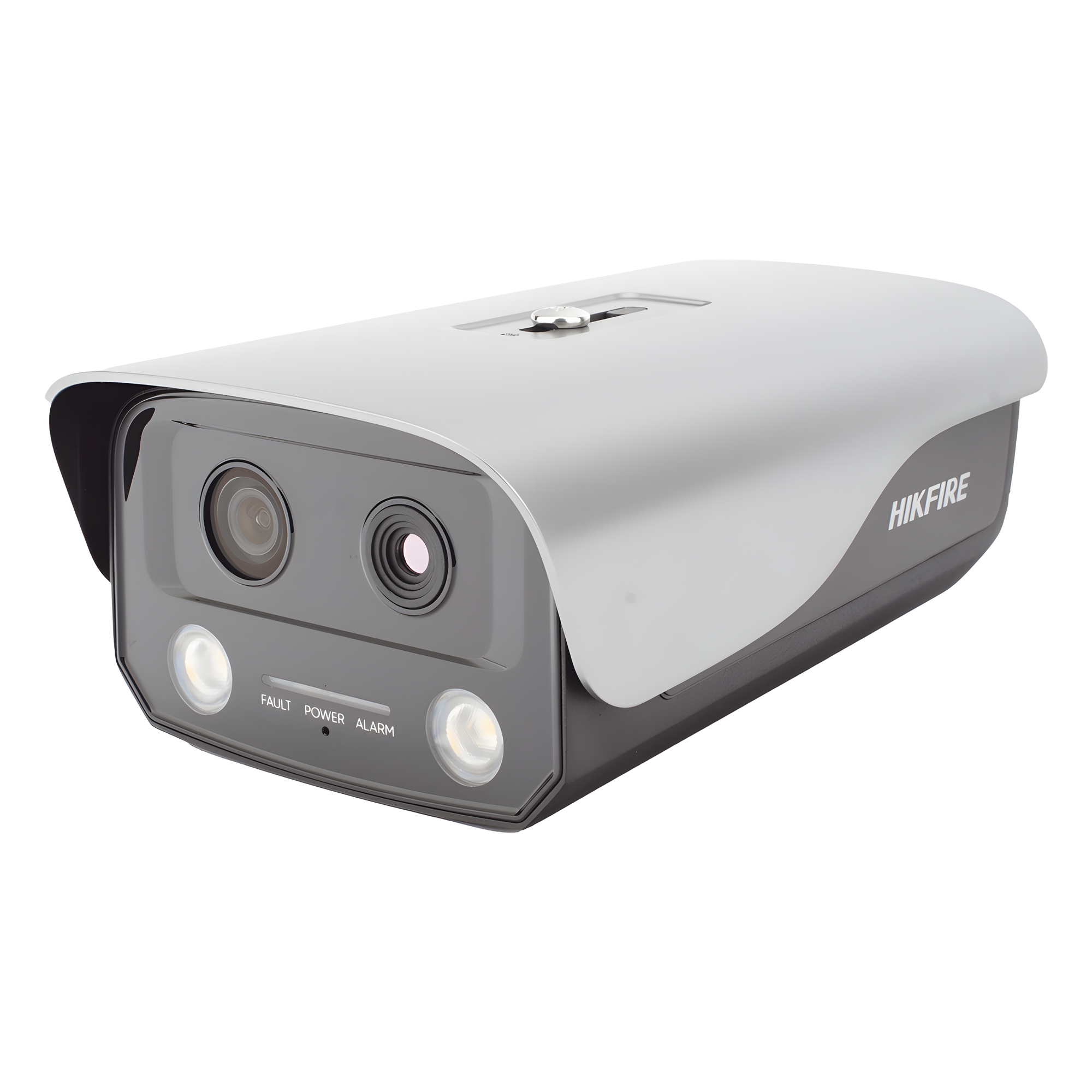 (HikFire) Cámara IP de Detección Térmica de Incendios / Detección de Llamas y Temperaturas Anormales / 4 Megapíxel (Lente Óptico) + 1 Megapíxel (Lente Térmico) / Compatible con Hik-Connect — HIKVISION · SKU HF-VT410