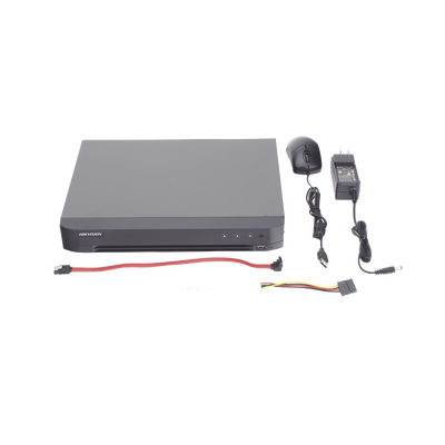 DVR 8 Canales TURBOHD + 8 Canales IP / 8 Megapixel (4K) / Audio por Coaxitron / ACUSENSE / Reconocimiento Facial / 1 Bahía de Disco Duro / Alarmas I/O / Salida de Video en 4K / H.265+
