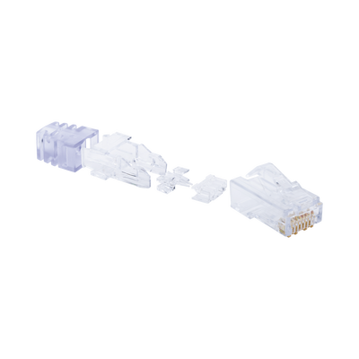 Plug RJ45 Cat6 de 5 Piezas, Para Cable UTP de Calibre 23-24 AWG, Chapado en Oro de 50 Micras, Paquete de 100 Piezas