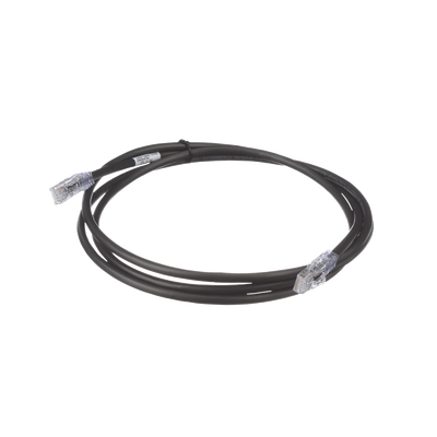 Cable de Parcheo UTP, Cat6A, 24 AWG, CM, Color Negro, 1.52 Metros (5 Pies)
