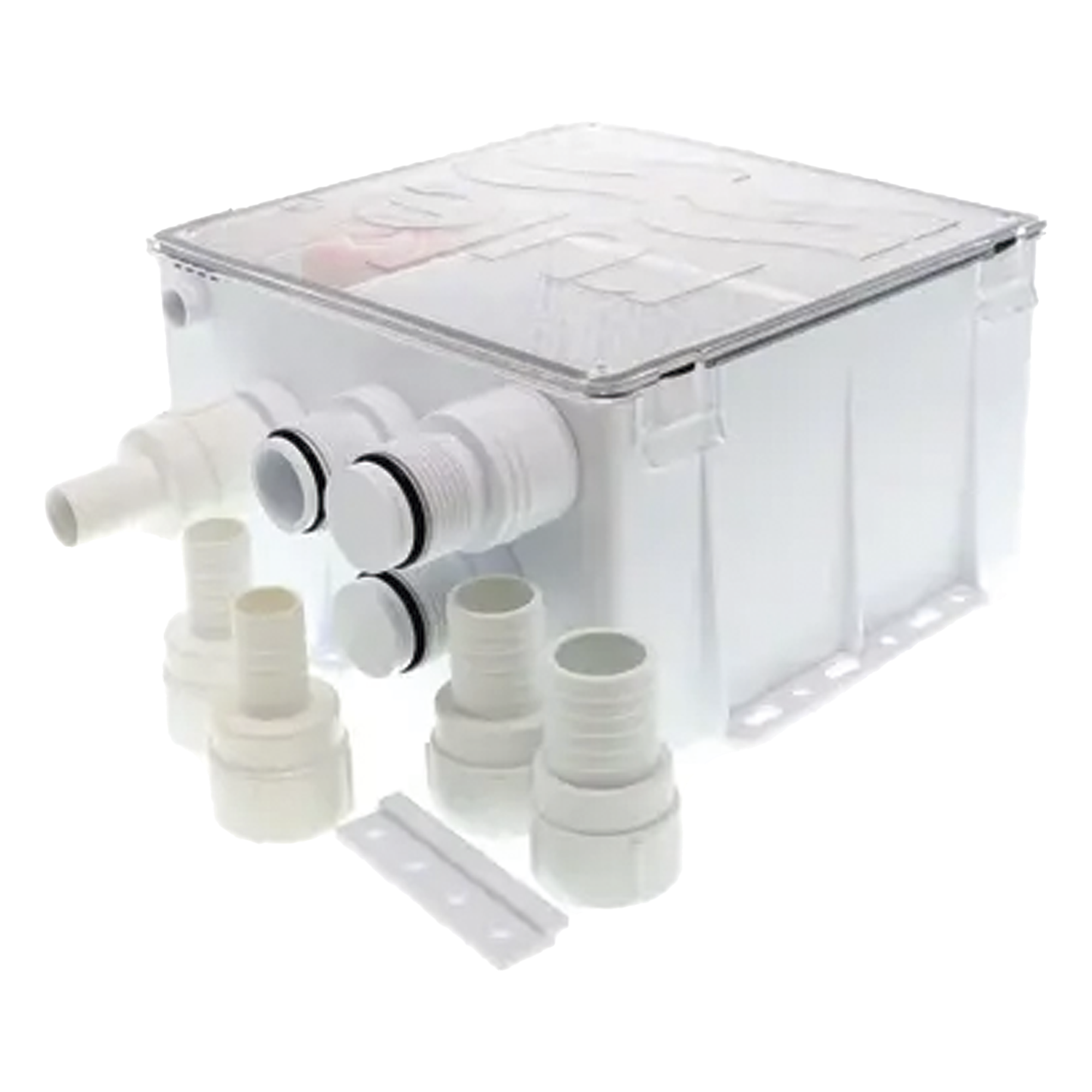 Sistema de desagüe para duchas con bomba de achique de 800 galones por hora a 12 Volts de corriente directa e interruptor de flotación — RULE · SKU 98B