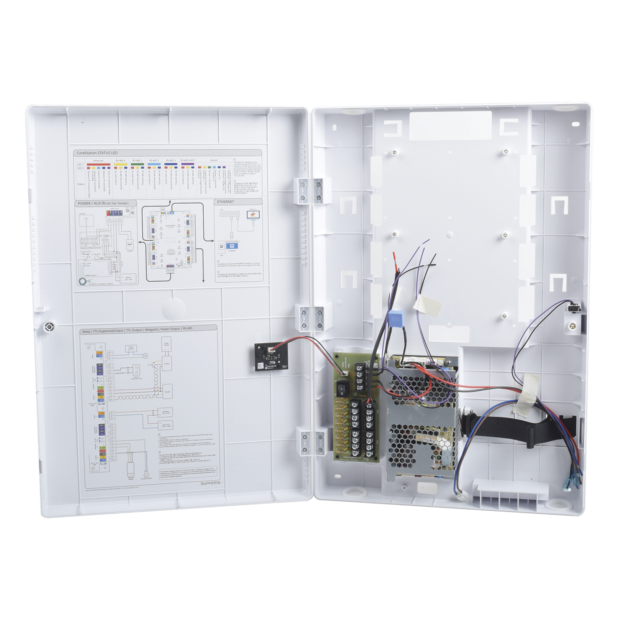 Gabinete de Plástico para CoreStation CS40 con Fuente de 110VCA — SUPREMA · SKU ENCR10