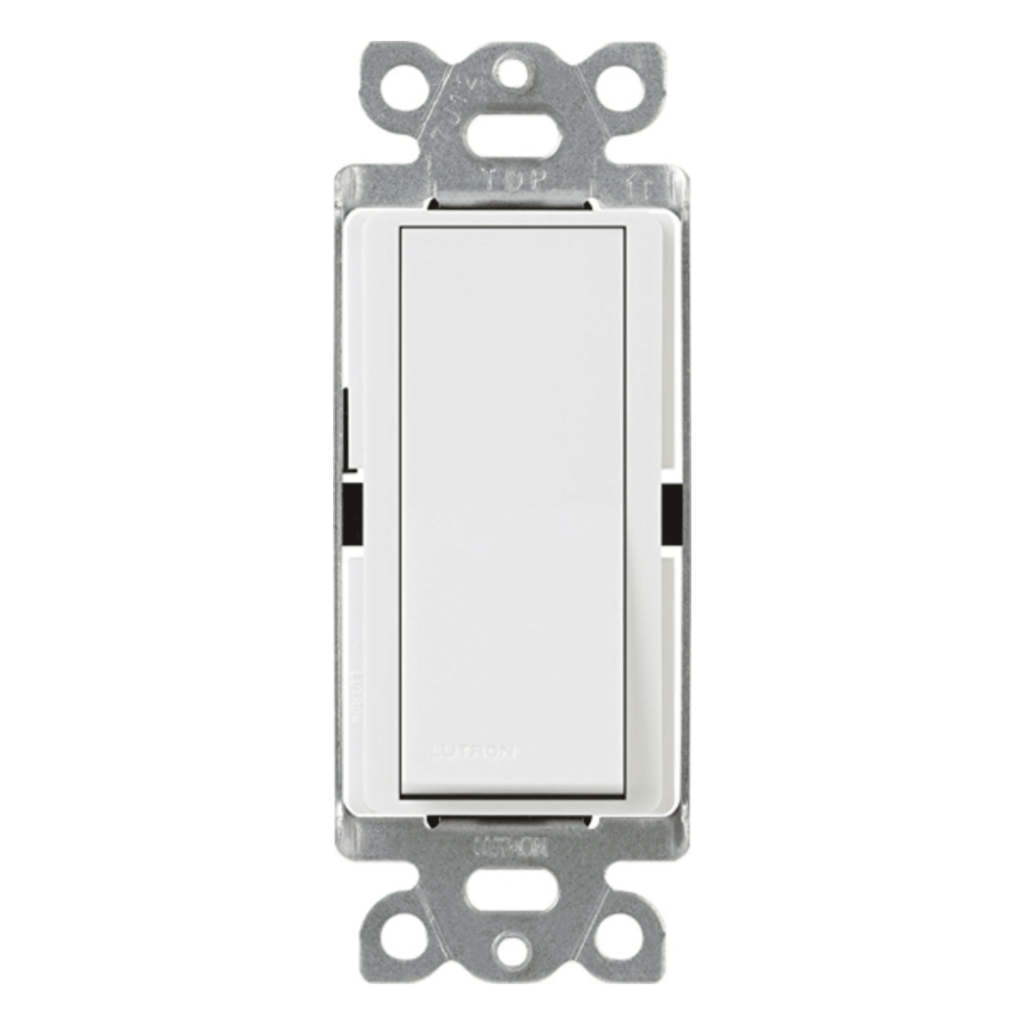 Apagador de pared Claro unipolar tipo paleta, 15 A, 120/277 V, para cargas generales de iluminación y motores, color blanco brillante — LUTRON ELECTRONICS · SKU CA1PSWHS
