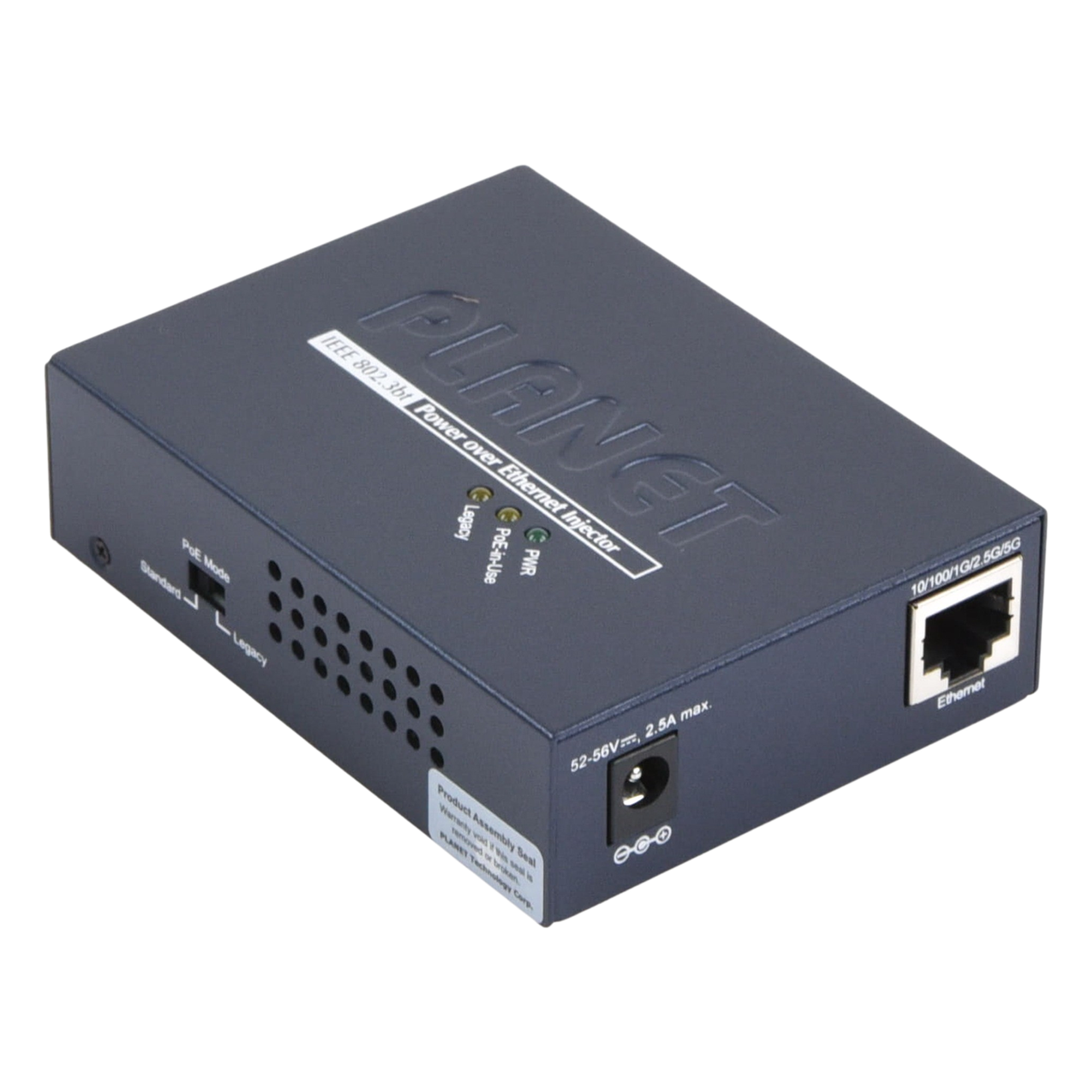 Inyector PoE 802.3af/at/bt , Hasta 95 Watts, Puerto Gigabit con Fuente Externa