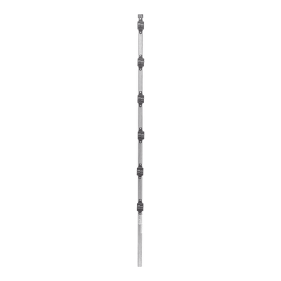 Poste con 6 Aisladores de PASO para Cerca Electrificada. Tubo Galva. de 1.4m, cal. 18 de 1" Diam. (Sin pintar).