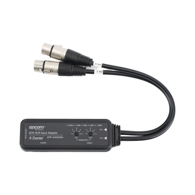Extensor de Audio Dante® | 2CH XLR Input Adapter | Entrada XLR Balanceada/No Balanceada 2 Canales | Salida Digital Dante® 2CH | Latencia Configurable 1, 2 o 5 ms | Ancho de Banda 100M | Compatible con HDMI 1.4 | Protección ESD IEC 61000-4-2