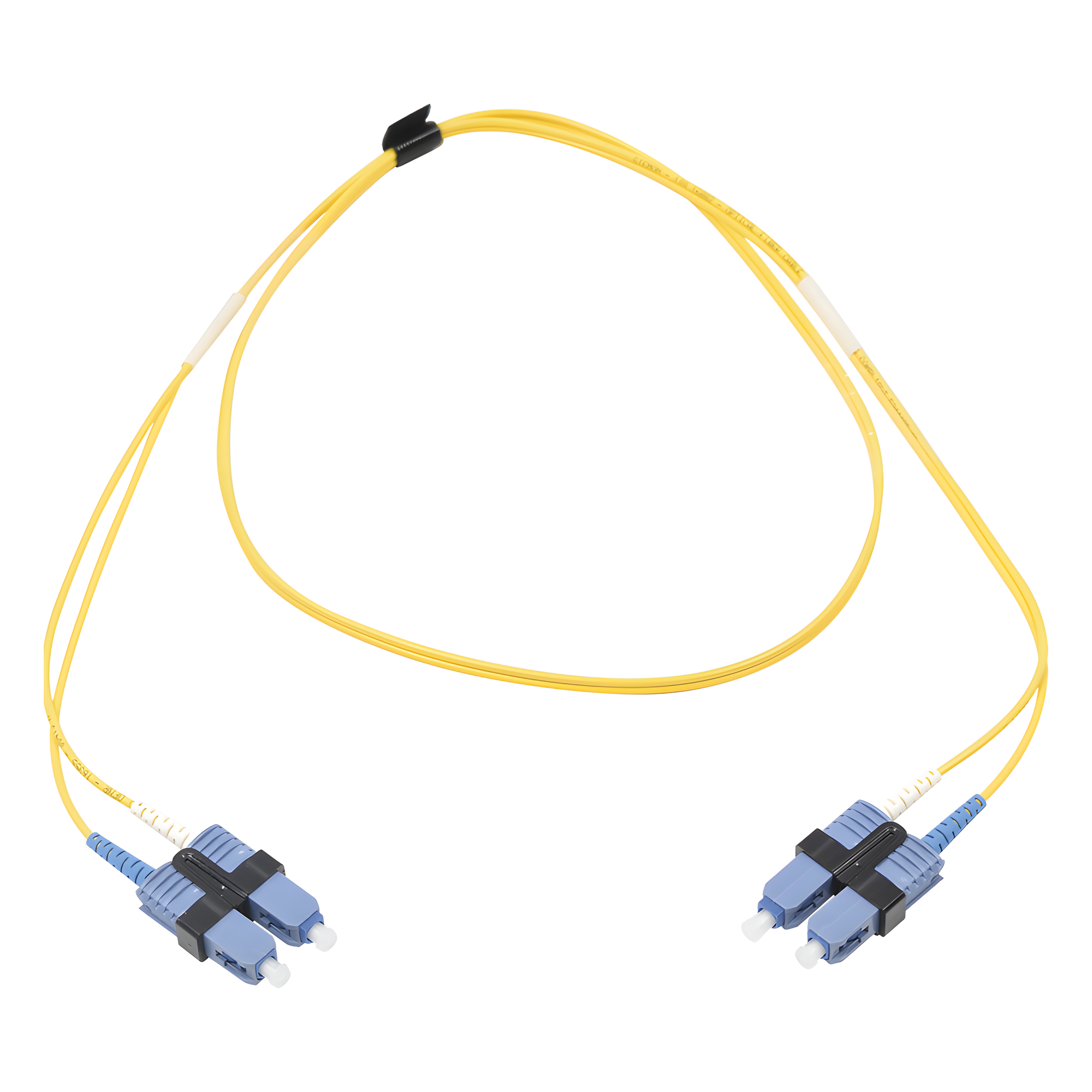 Jumper de Fibra Óptica Monomodo (OS2), XGLO, SC/UPC-SC/UPC Duplex, OFNR, Color Amarillo, 1 Metro (3.28 Pies) — SIEMON · SKU FJ2-SCUSCUL-01
