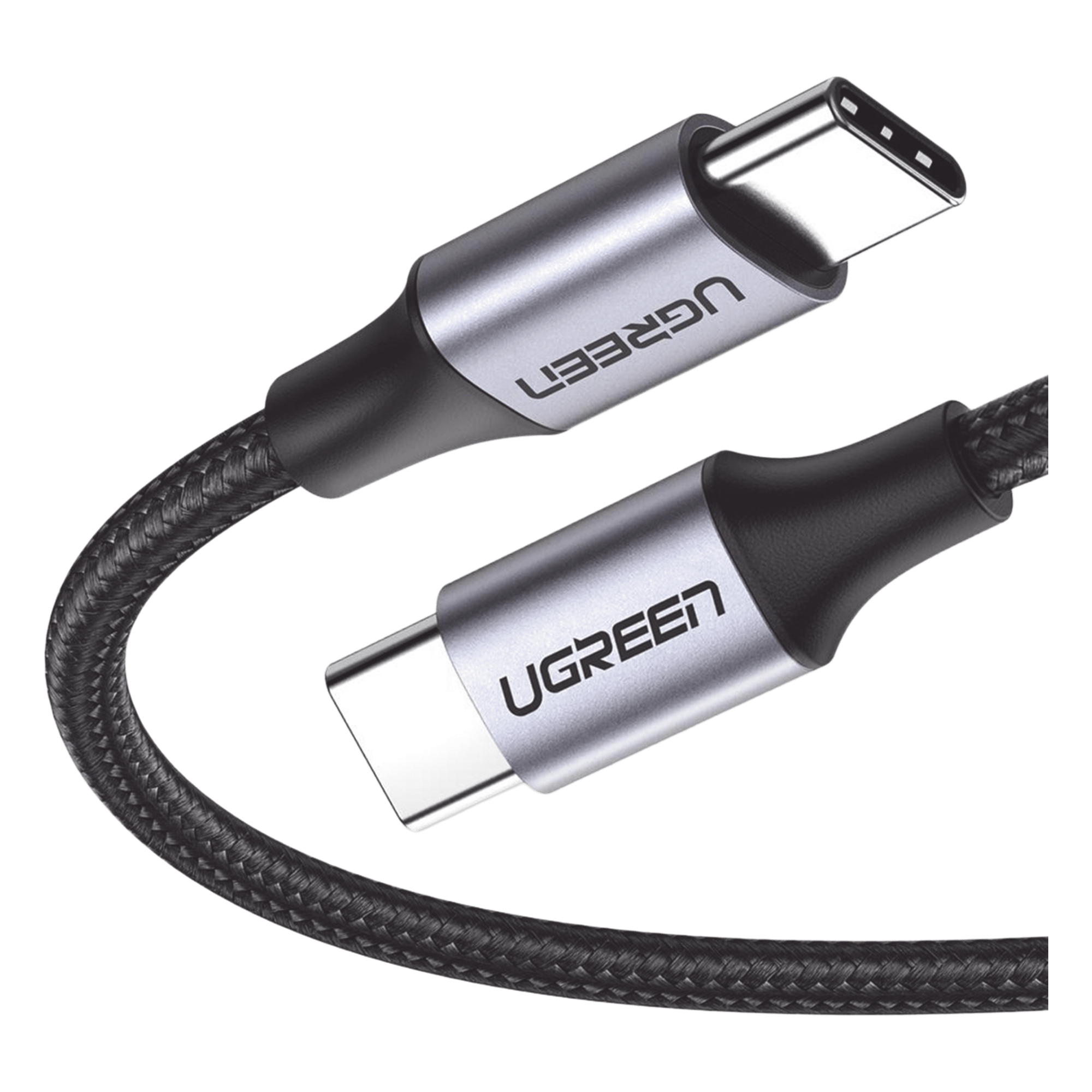 Cable USB-C a USB-C / 1 Metro (3.28 Pies) / 60W PD / 480 Mbps / Nylon Trenzado / Aluminio — UGREEN · SKU 50150