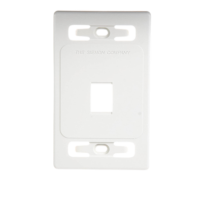 Placa de Pared Modular MAX, de 1 Salida, Color Blanco, Version Bulk (Sin Empaque Individual)