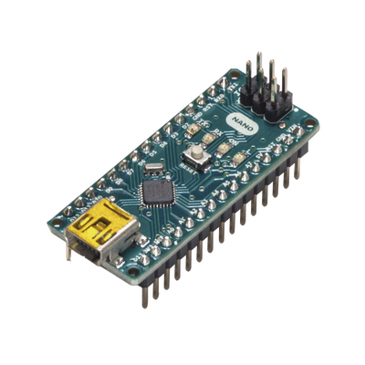 Microcontrolador Arduino Nano / ATmega328 16 MHz / 20 Digital I/O + 8 Analógico / Mini-USB / Compatible IDE Arduino / Breadboard-Friendly / Maker Projects — ARDUINO LLC · SKU A-000005