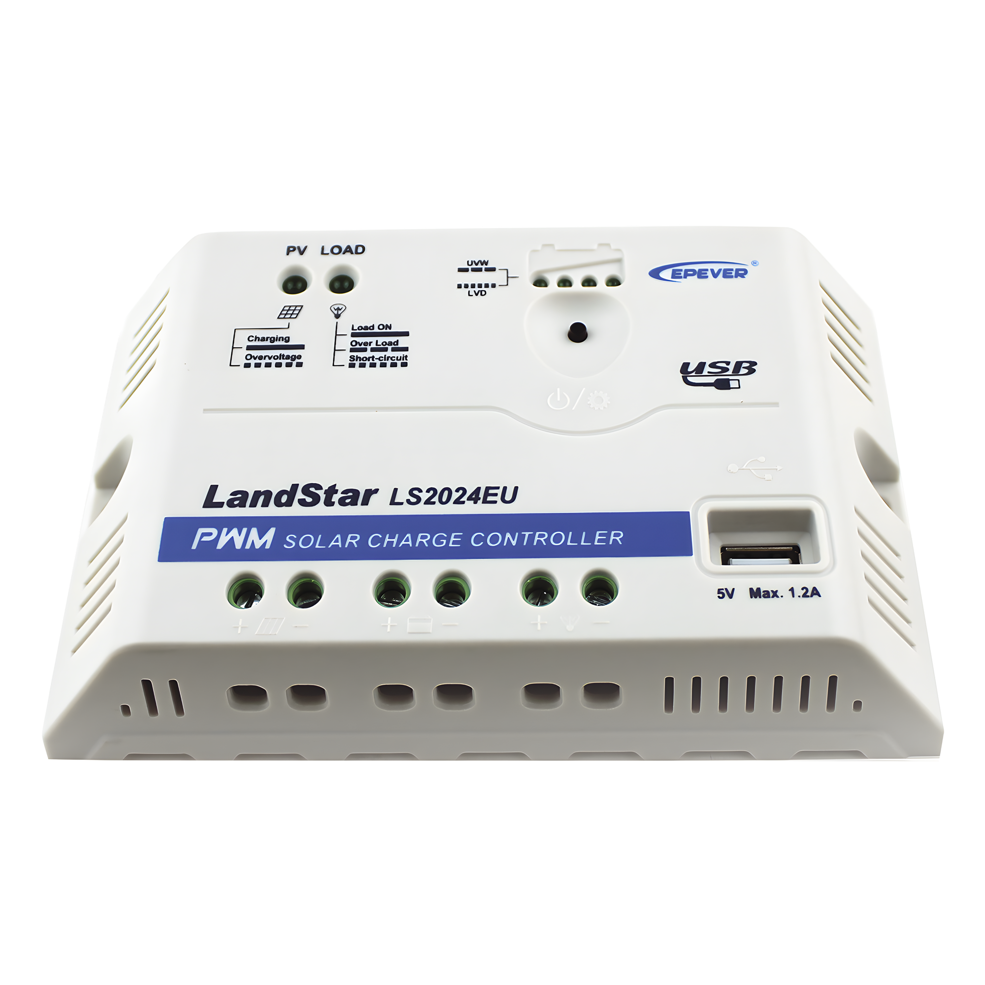 Controlador Solar PWM 12/24 V 20 A, Salida USB — EPEVER · SKU LS-2024-EU
