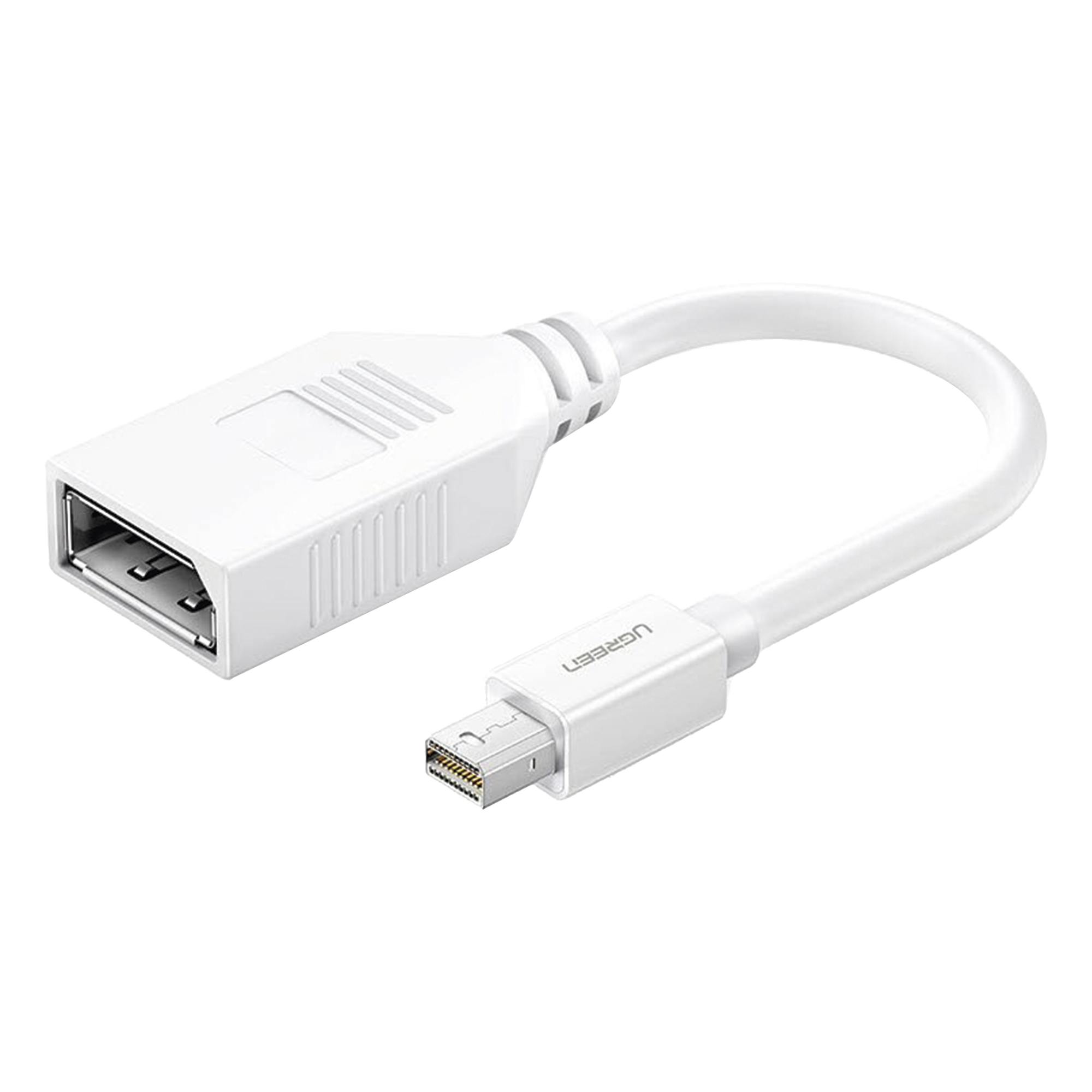 Adaptador Mini DisplayPort Macho a DisplayPort Hembra / Thunderbolt 2 / DP 1.2 / 4K@60Hz / 15 cm (0.49 ft) / Blanco — UGREEN · SKU 10445