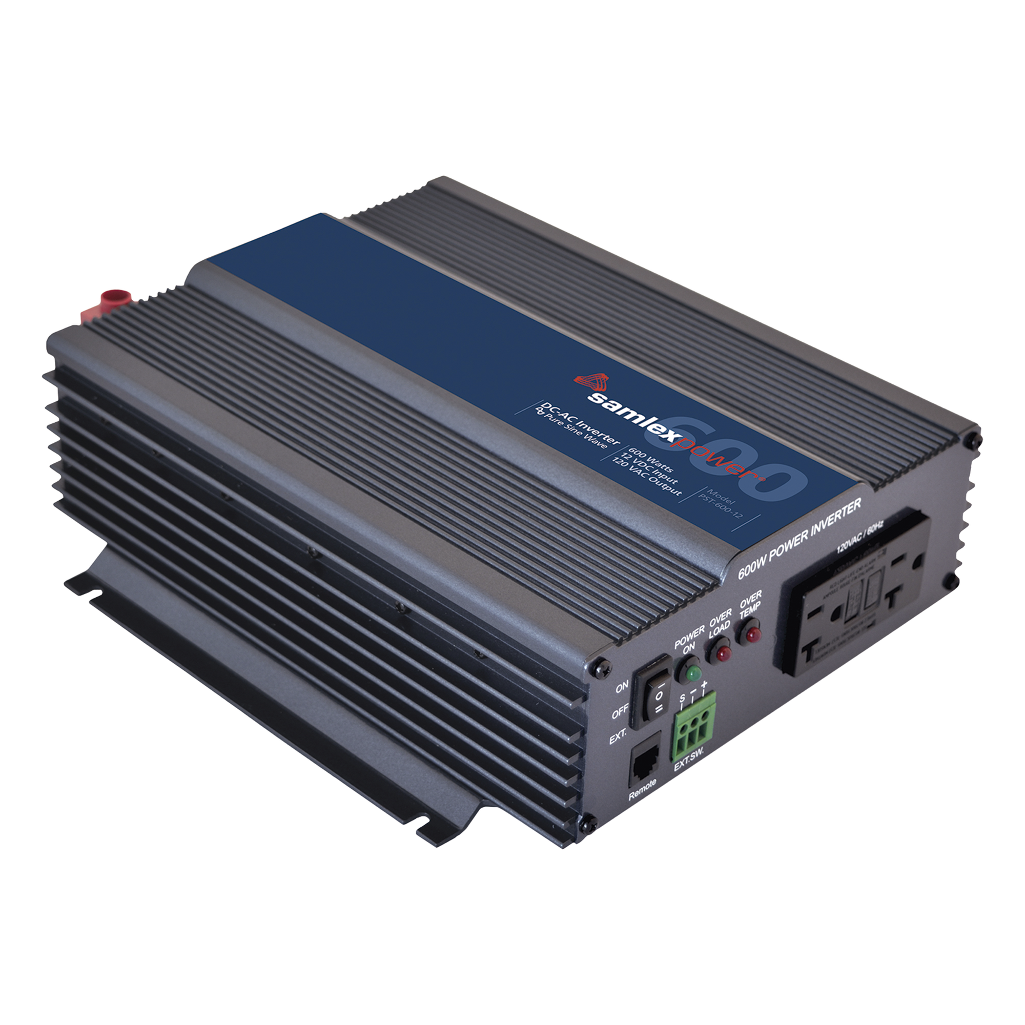 Inversor de Corriente (CD-CA) 600W Onda Sinusoidal Pura, Ent:12 Vcc, Sal: 120 Vca 60 Hz — SAMLEX · SKU PST-600-12