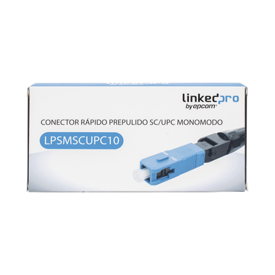 Conector de Fibra Óptica Pre-pulido Re-terminable Monomodo SC/UPC 900um, 2.0 mm, 3.0 mm (Paquete 10 Piezas)