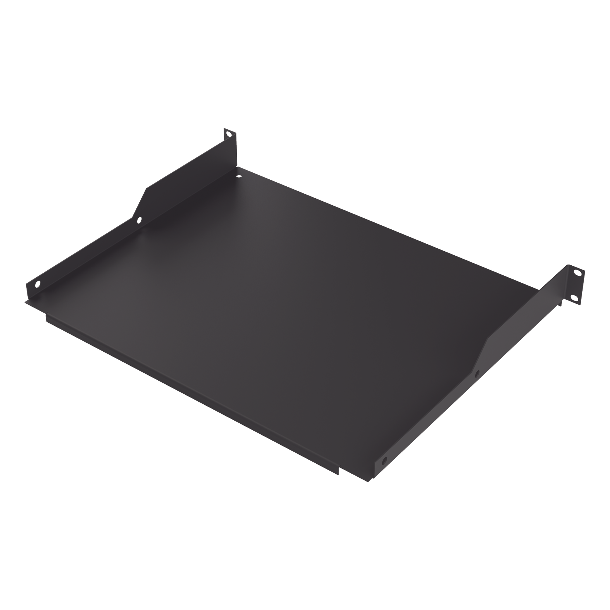 Charola para Soportar Equipos en Rack de 19 in, Profundidad de 34 cm, Color Negro, 1U