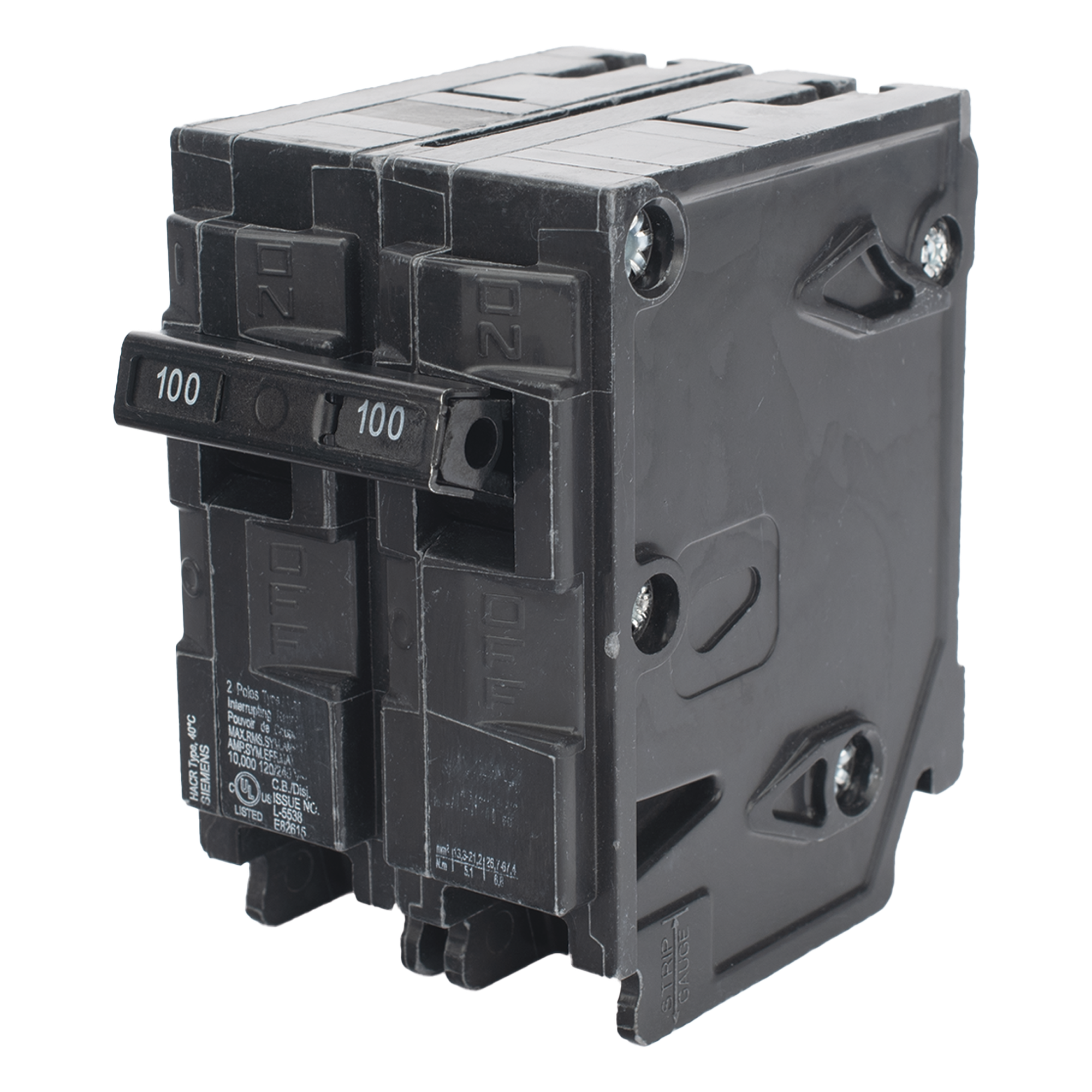 Interruptor automático enchufable tipo QP 2 polos, 100 amp — SIEMENS · SKU Q2100