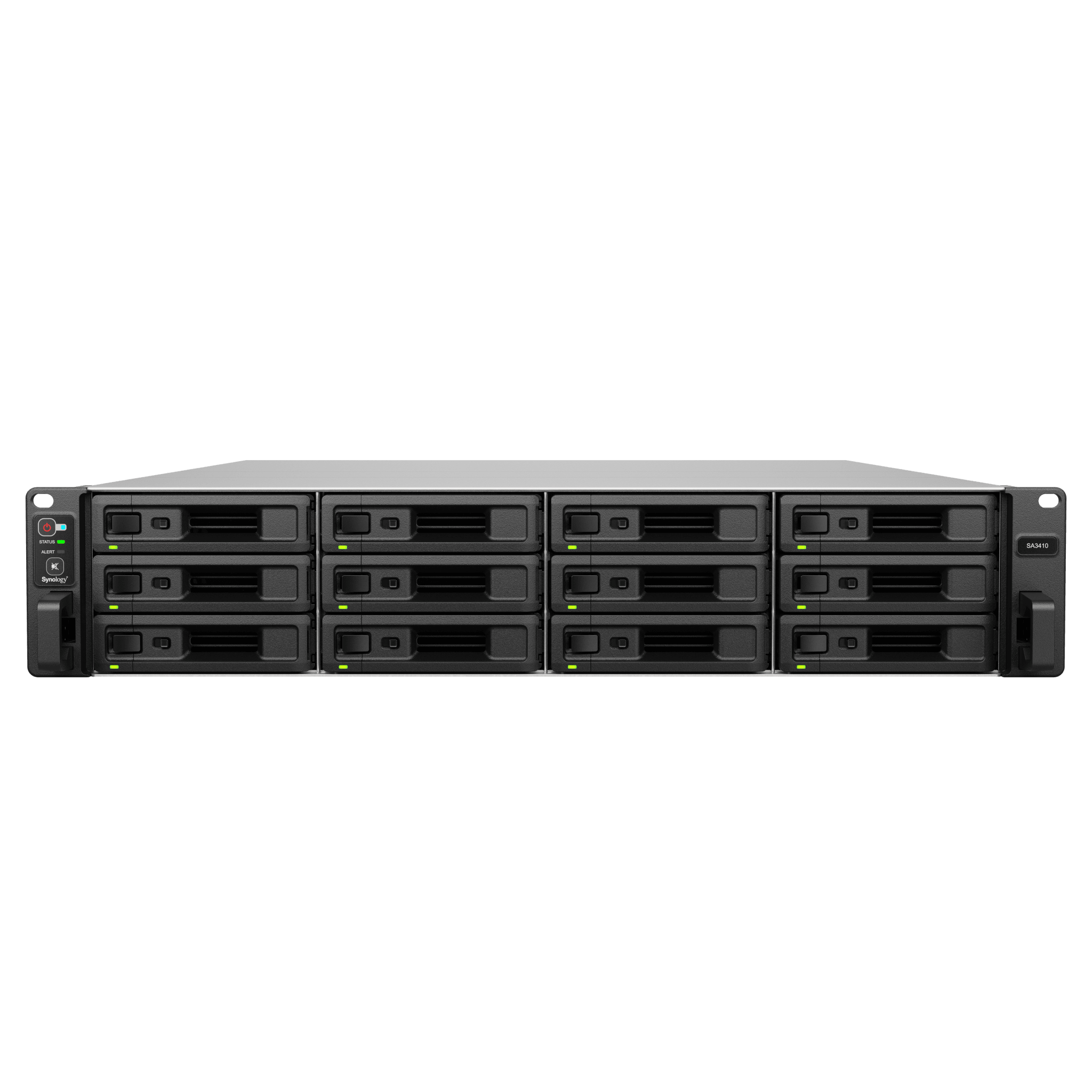 Servidor de Almacenamiento Synology SA3410 | 12 Bahías | Escalable hasta 96 Bahías | 1.728 PB de Capacidad Bruta | 6.200 MB/s Lectura Secuencial | 3.000 MB/s Escritura Secuencial | 10GbE RJ-45 | PCIe 3.0.
