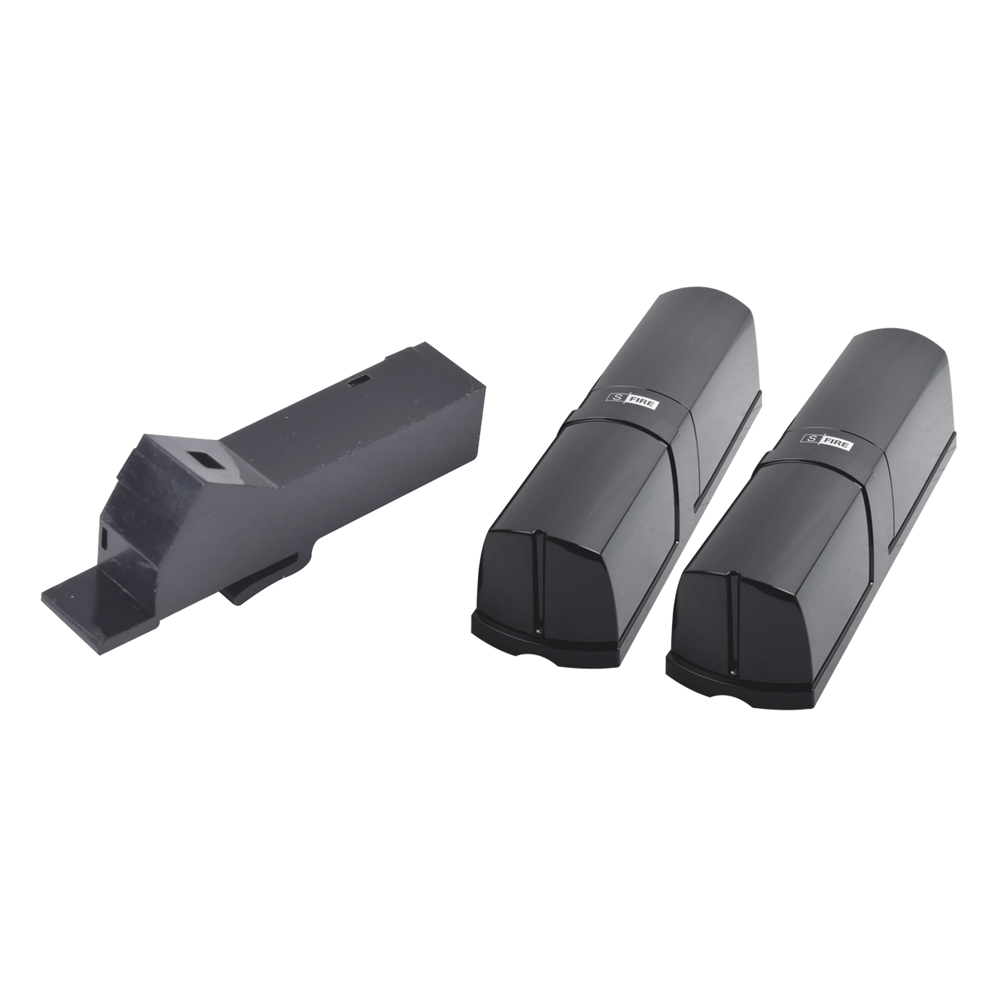 KIT Detector de rayo fotoeléctrico / 4 rayos / 4 frecuencias / 250mts exterior / Alimentacion 12-24 Vcc — SFIRE · SKU SF250HOK