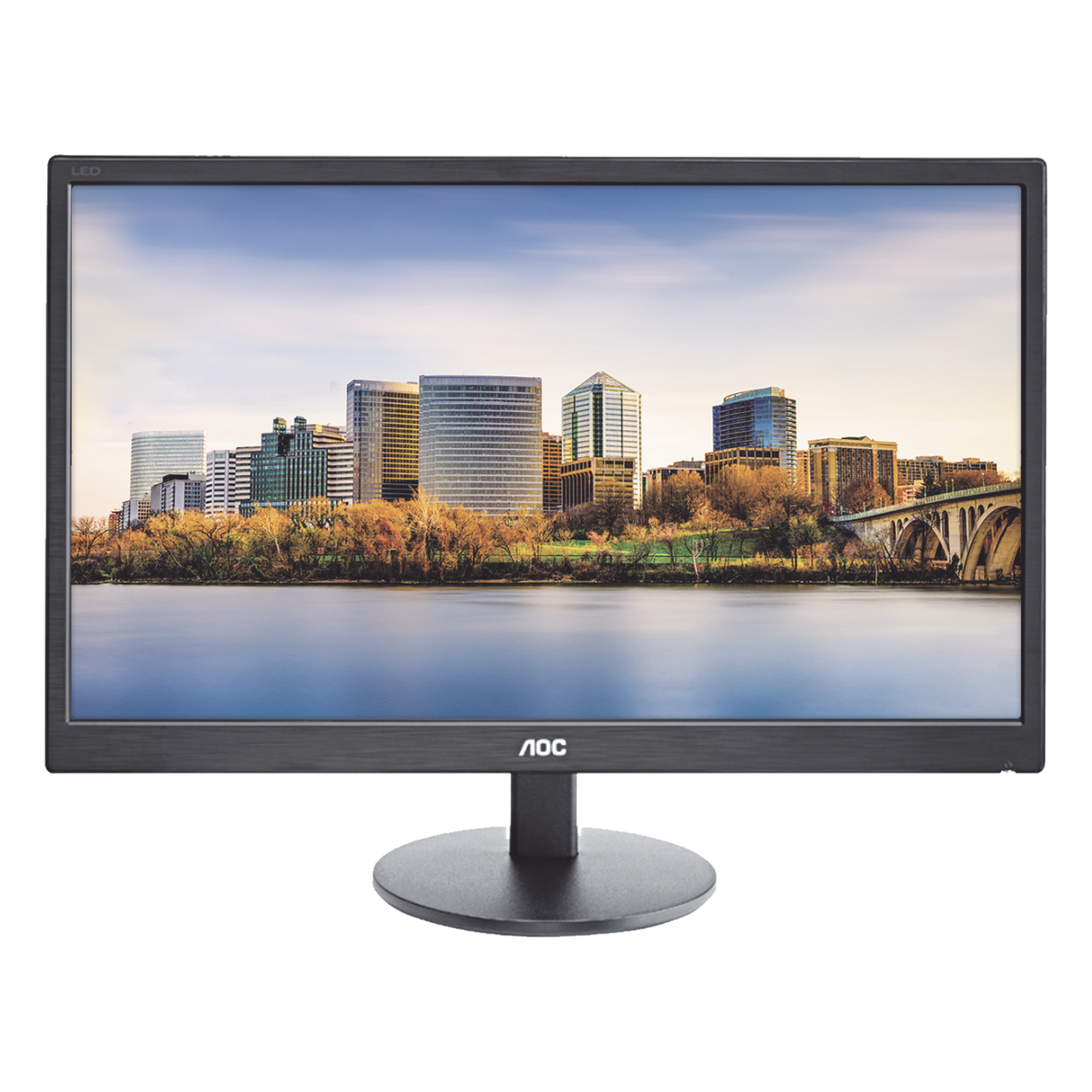 Monitor LED de 24", Resolución 1920 x 1080 Pixeles con Entradas de Video VGA/HDMI. Panel MVA y Altavoces Integrados. Compatible VESA — AOC · SKU M2470-SWH