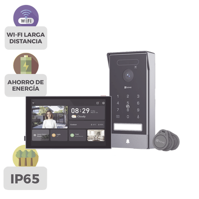 Video Portero Inteligente / 4K UHD / Wi-Fi 6 Dual Band / Reconocimiento de Venas de Palma y Facial / Monitor Táctil 8" / Visión Nocturna Color / IP65 — EZVIZ · SKU CS-HP7/PRO