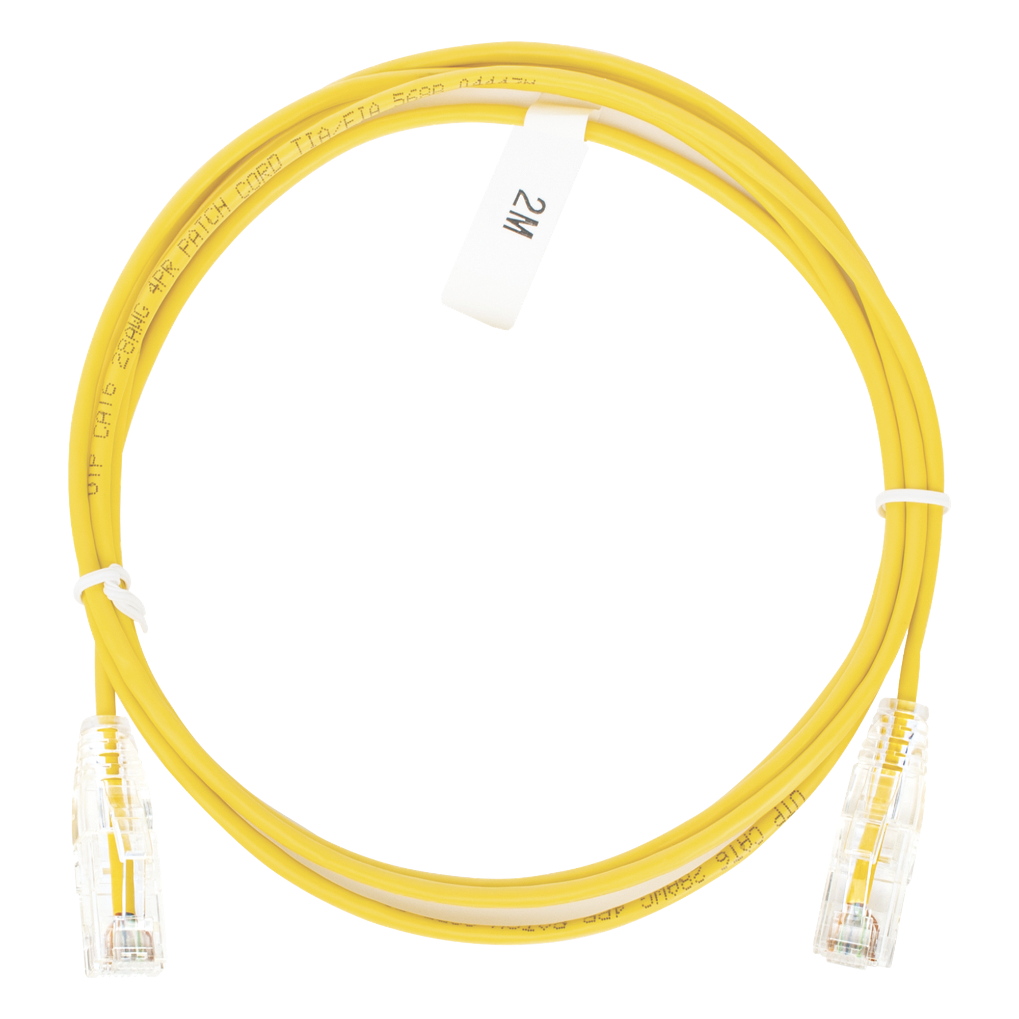 Cable de Parcheo Slim UTP Cat6 - 2 Metros (6.56 Pies) Amarillo Diámetro Reducido (28 AWG) — LINKEDPRO BY EPCOM · SKU LP-UT6-200-YE-28