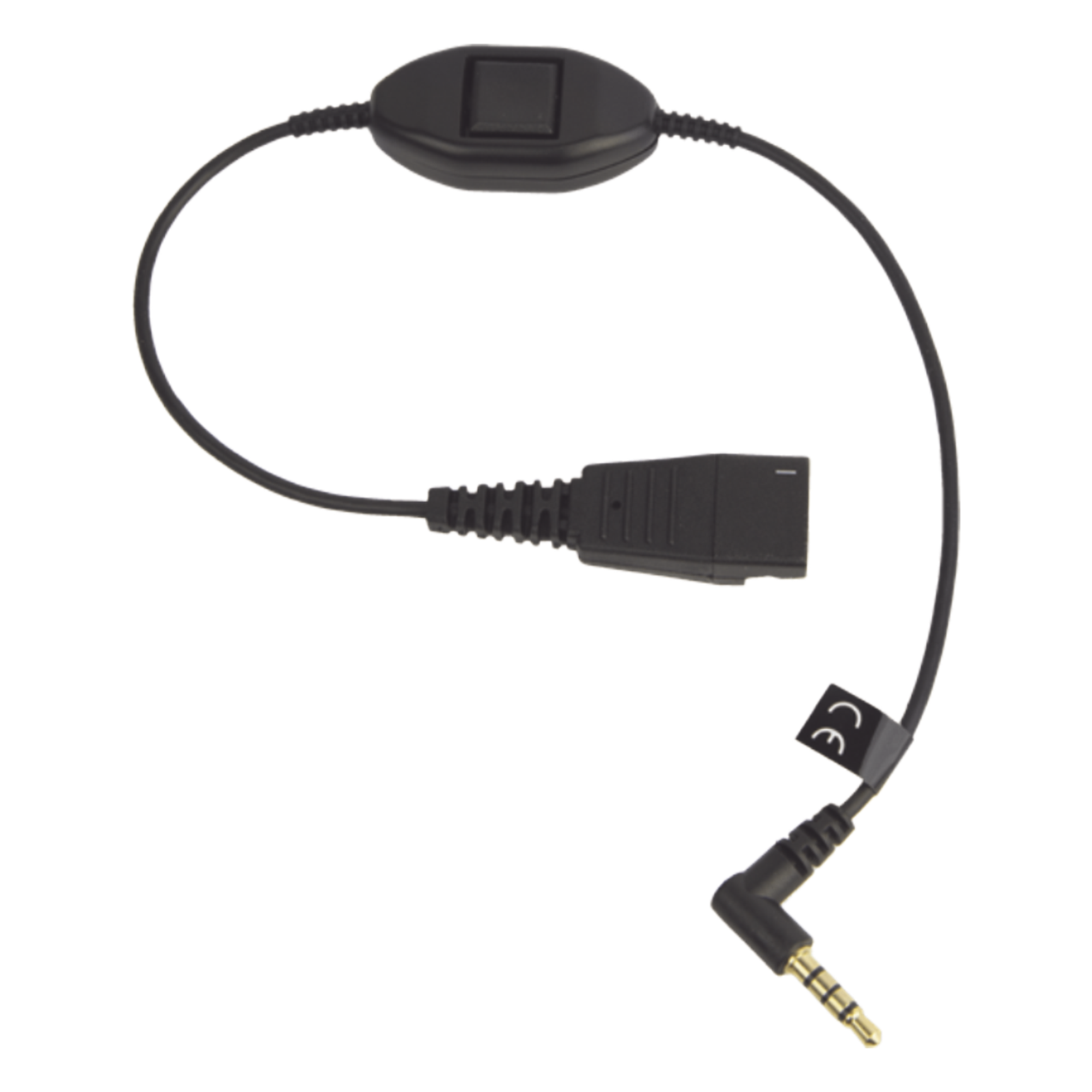 Jabra Cord QD a conector de 3.5 mm con Push-to-Talk para teléfonos celulares smartphones (8800-00-103)  — JABRA · SKU MOBILE-QD-35MM-S
