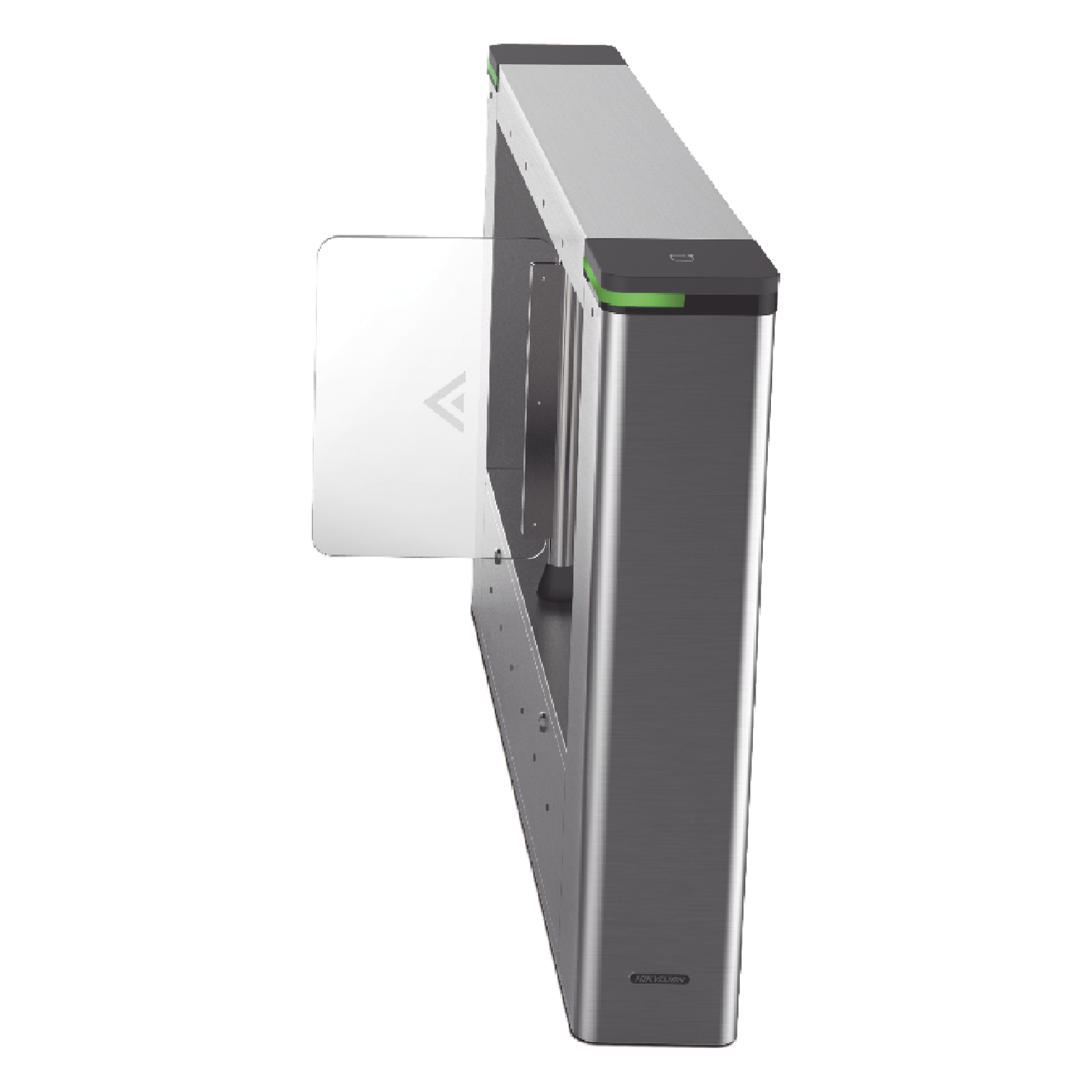 Torniquete DERECHO tipo Swing para Carril de 90 cms / Incluye Panel y Lector de Tarjeta / TCP/IP / Administrable por iVMS-4200 (Requiere Torniquete Izquierdo) / 6,000,000 MCBF / 12 Pares de IR — HIKVISION · SKU DS-K3B501SX-R/M-DP90