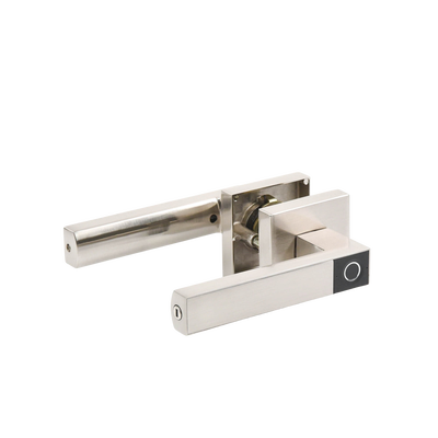 Manija Castelli Biométrica/ Niquel Satinado / 30 usuarios / Para Puerta Izq o Derecha de 60-70mm