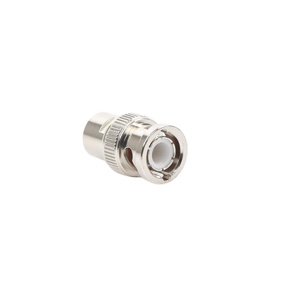 Conector BNC Macho de Rosca para Cable LP-142, RG-58/U, RG-142/U, Níquel, Oro, Delrin. .