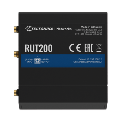 Router Industrial LTE 4G / 150 Mbps Cat 4 / 2 Puertos Ethernet / WiFi 2.4 GHz / Montaje DIN / -40°C a 75°C