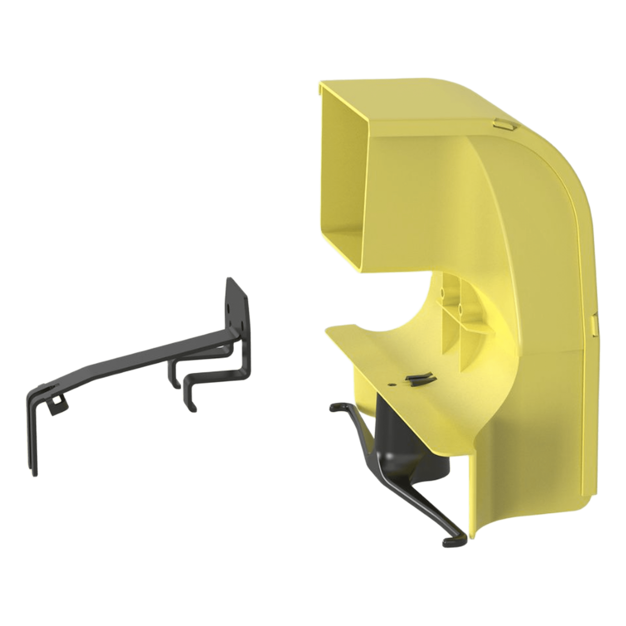 Bajada Para Canaleta FiberRunner™, Uso con Medidas 4x4, 6X4, 12X4, o 24X12, Con Reducción a 4X4, Color Amarillo — PANDUIT · SKU FRSPJ4X4LYL