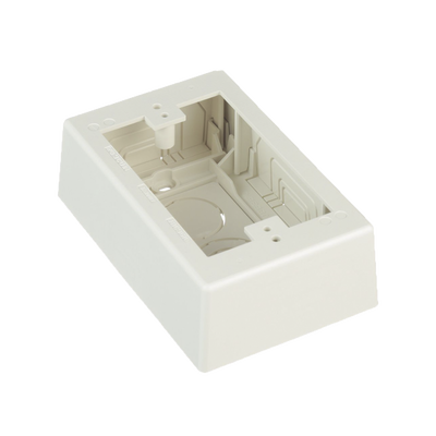 Caja de Pared Superficial, Uso Universal con Placas de Pared, con Cinta Adhesiva, Color Blanco Mate
