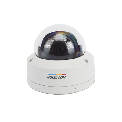 [ColorVu 3.0 + MD 3.0] Domo IP 6 Megapixel / Lente 2.8 mm / 30 mts IR + 30 mts Luz Blanca / Micrófono Integrado / Motion Detection 3.0 / Exterior IP67 / IK08 / dWDR / PoE / Micro SD