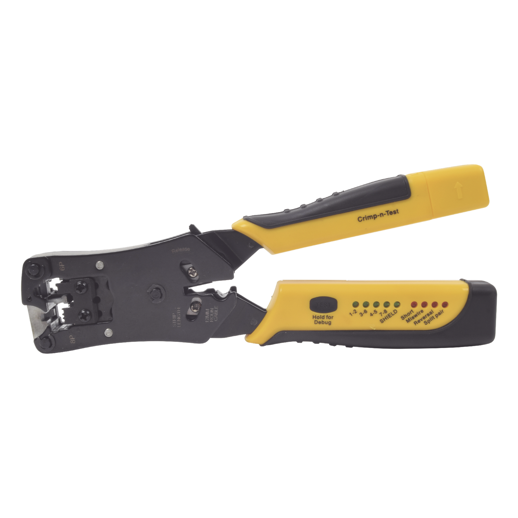 Pinza 3 en 1: Pelacables/ Terminado/ Probador para UTP. Enchufe Modular de Prueba para RJ45/RJ11/RJ22. — EPCOM POWERLINE · SKU EP376C