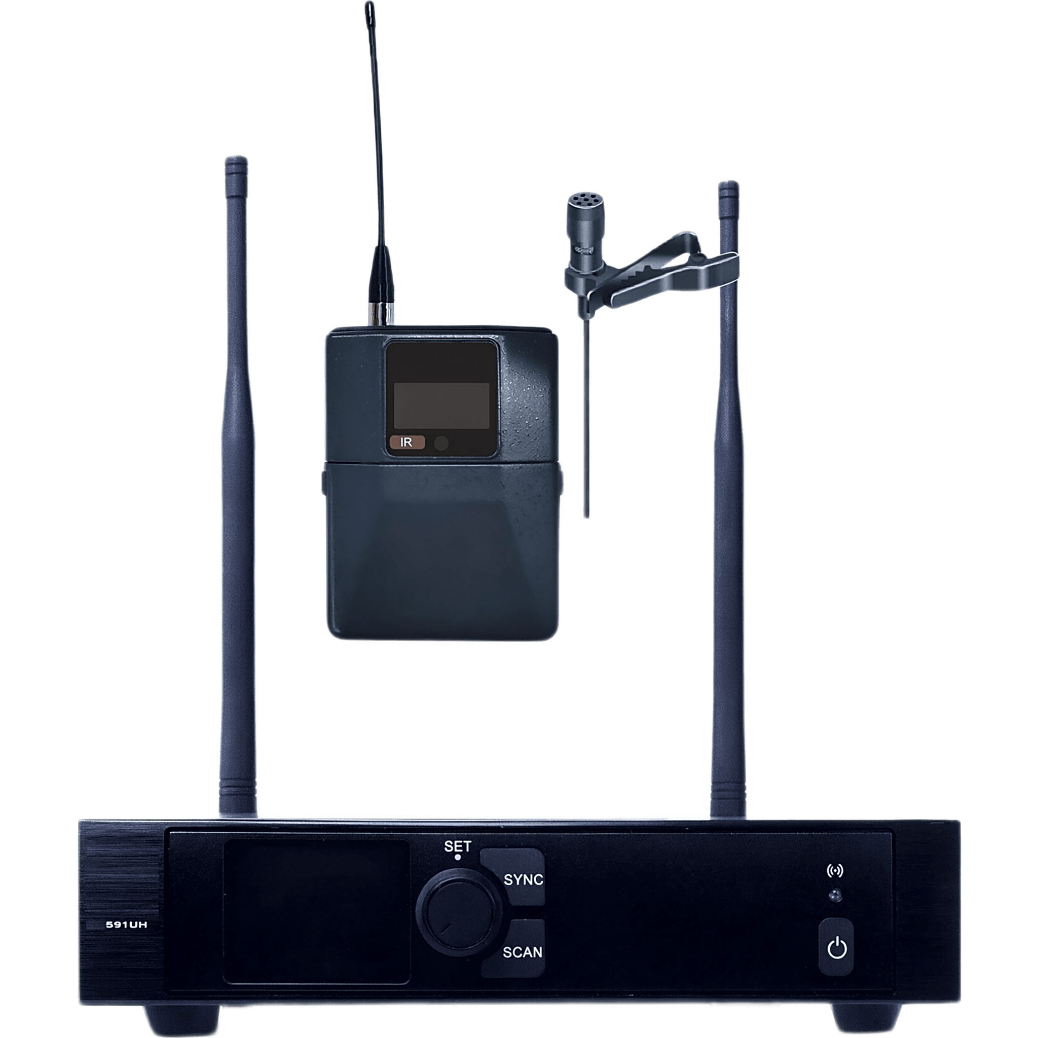 Sistema de Micrófono Inalámbrico | Receptor Un Canal U-Band 540-690 MHz | Micrófono de Solapa Digital | Modulación PI/4-DQPSK | Pantalla TFT-LCD 2.2" | Encripción de Audio | Autonomía >10 Horas   — EPCOM PROAUDIO · SKU EP591U/59L