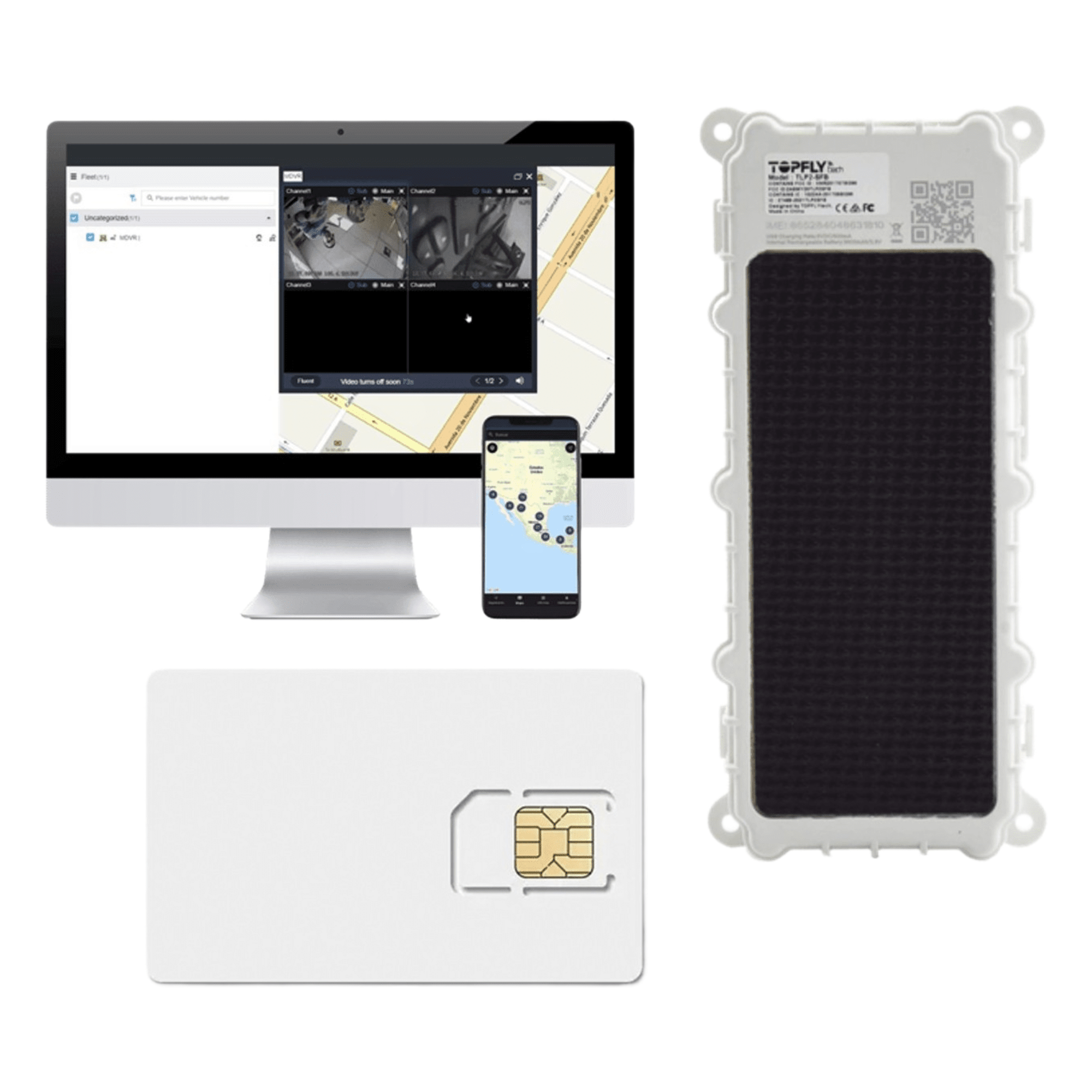 KIT Dispositivo de Seguimiento de Activos / Protección IP67 /  Recargable Li 9600 mAh / LTE Cat-M1/NB-IoT / Tamaño Compacto / Funciona con Energía Solar / + EPCOMGPSANUAL + SIM500MB2Y — TopFlyTech · SKU TLP2SFBKIT