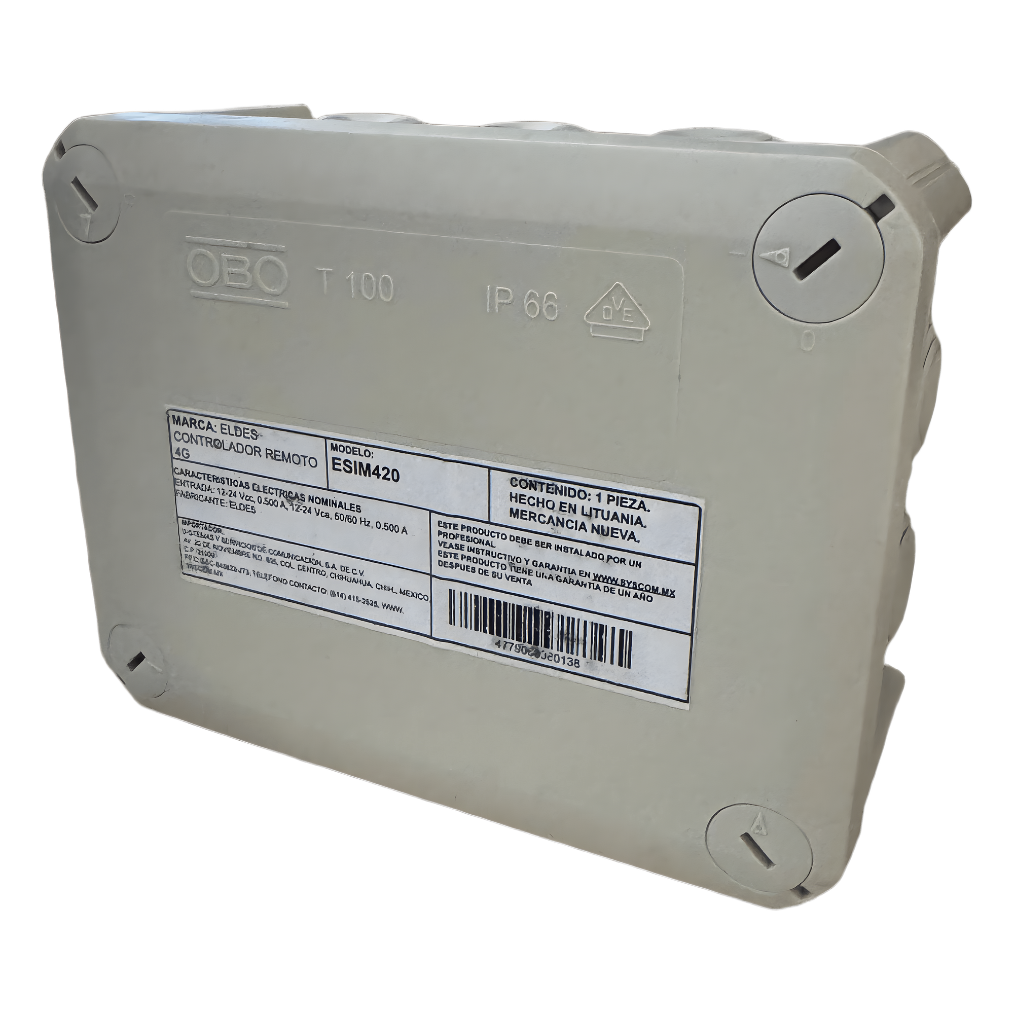 Controlador Remoto 4G con Activación vía APP o Llamada | Caja Nema IP67 | Soporta hasta 2000 Usuarios — ELDES · SKU ESIM420IP