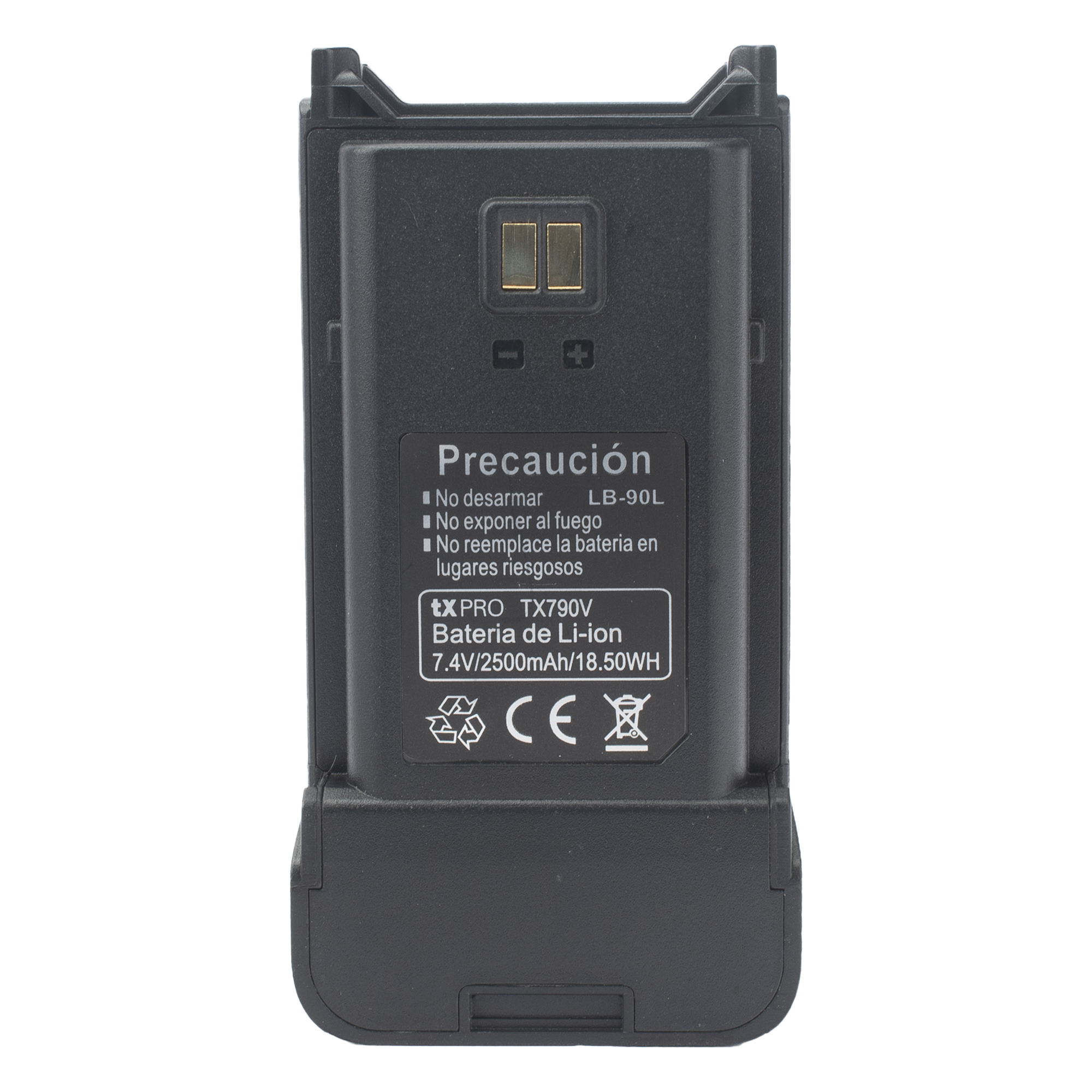 Batería Li-Ion / 2500 mAh / Conector USB-C / Para Radio Portátil / Diseño Compacto — TXPRO · SKU LB90L
