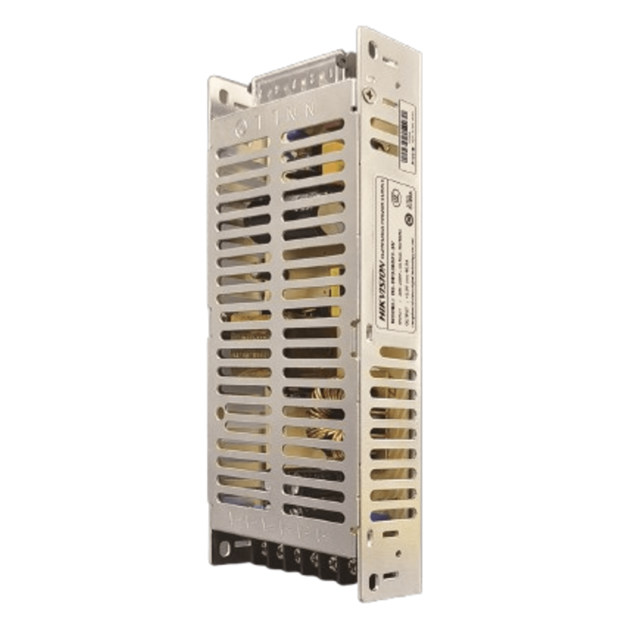 Caja con 40 Fuentes de Alimentación Hikvision 5V 40A 200W / Protección Cortocircuito y Sobrecarga / Eficiencia 87% / Rango Temperatura -40°C a 70°C / Convección Natural / Auto-Recuperación — HIKVISION · SKU DS-DP320F1-5V/N