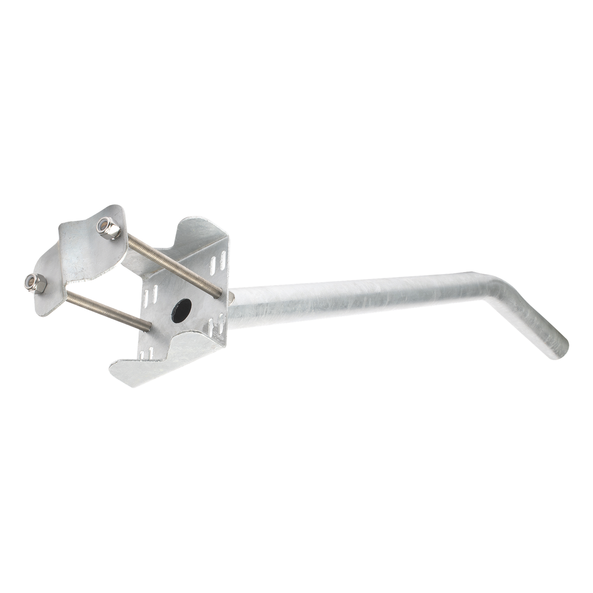 Brazo para Luminaria / Acero ASTM A-36 / Ø 2' Calibre 18 / Largo 105 cm / Galvanizado en Caliente / Postes 4' a 6' — SYSCOM TOWERS · SKU S-BRA-LUM1