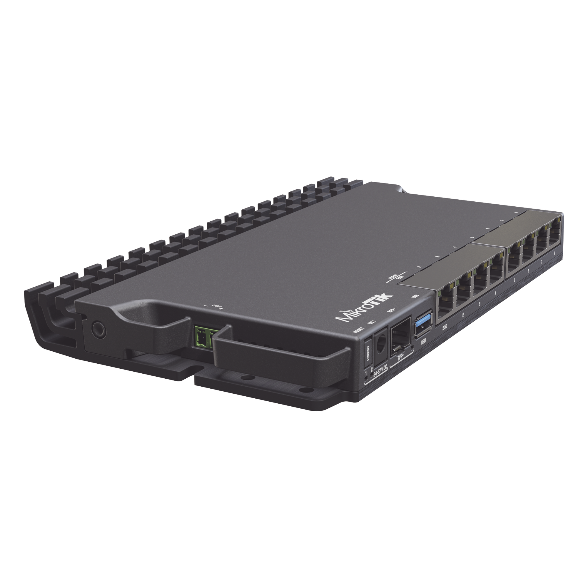 (RB5009UG+S+IN) RouterBoard, CPU 4 Núcleos, 8 Puertos Gigabit, 1 SFP+, Solo RouterOS v7