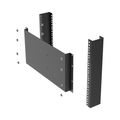 Montaje para Monitor VESA 75x75 hasta 200x200. Compatible con rack 19" 5U.