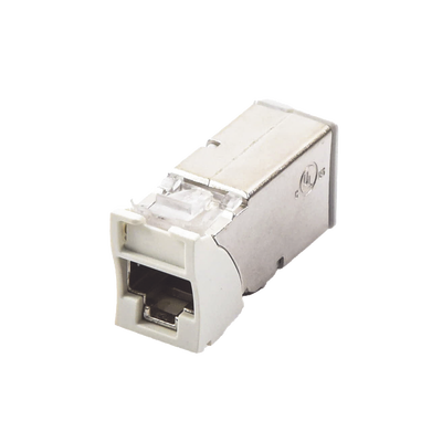 Jack Z-Max Cat6A, Blindado, Montaje Híbrido en Placa de Pared (Plano y Angulado), Color Blanco, Versión Bulk (Sin Empaque Individual) — SIEMON · SKU Z6A-S02B