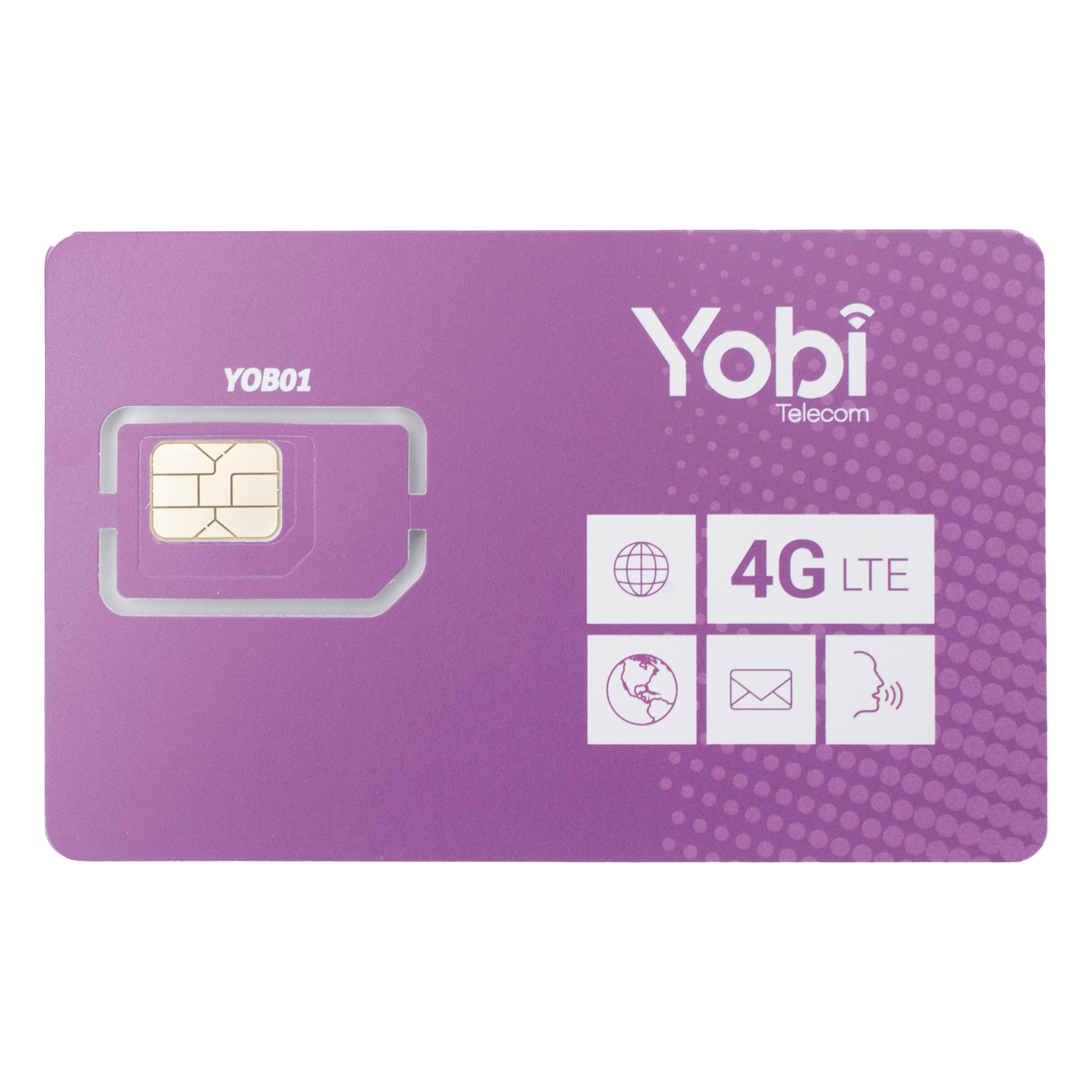 SIM Yobi para dispositivos móviles 3G/4G con recarga de 1GB cada mes durante 1 año de servicio (solo datos) — YOBI · SKU SIM1GBYOBI