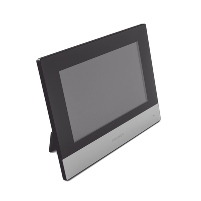 Monitor Hibrido IP WiFi Touch Screen 7" para DS-KIS303P / Vídeo en Vivo / PoE Estándar / Apertura Remota / Llamada Entre Monitores / Audio de dos vías / Policarbonato