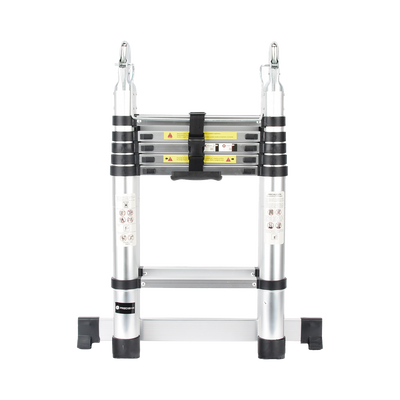 Escalera Telescópica de Aluminio Tipo Tijera de 1.9 + 1.9 Metros de Altura