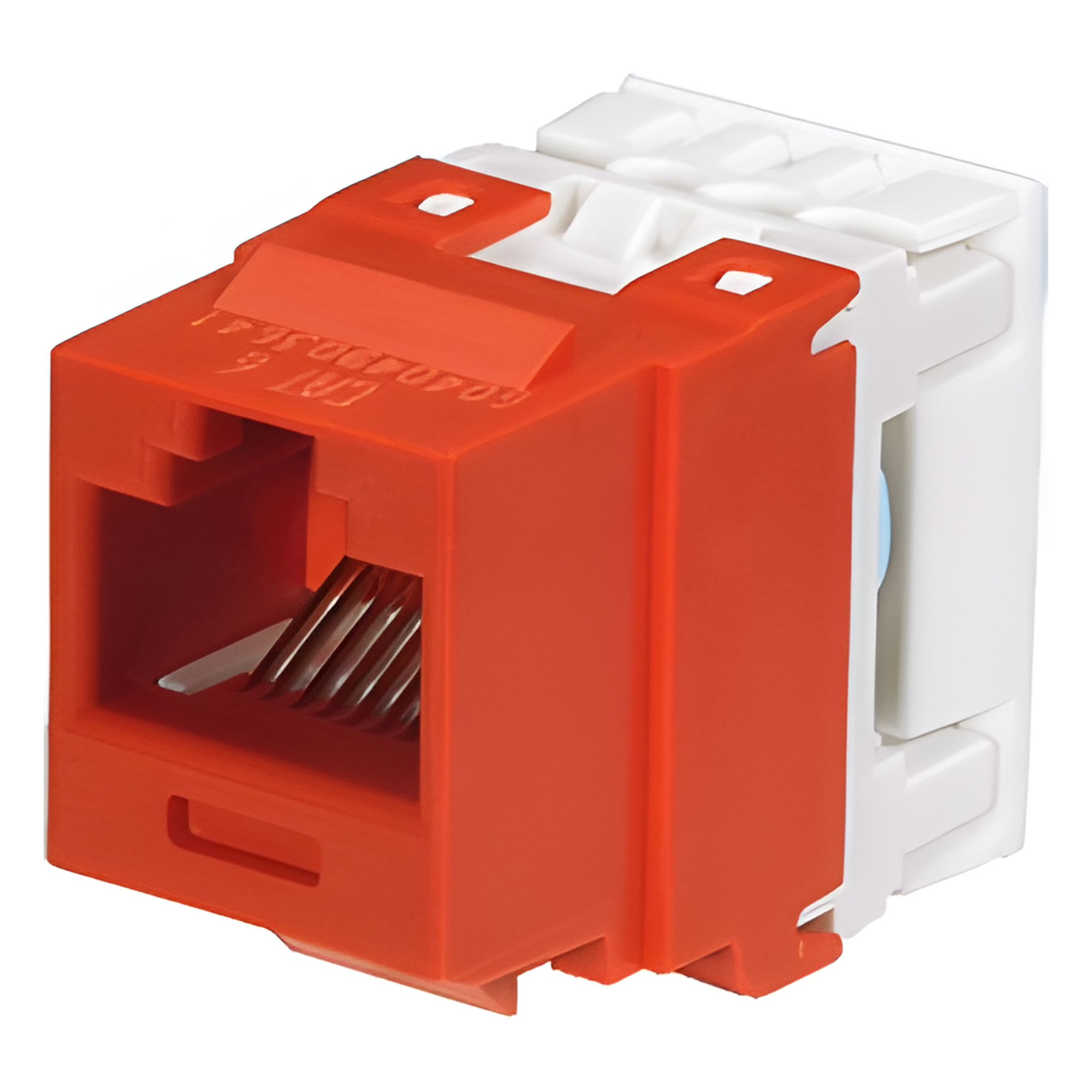 Conector Jack Estilo 110 (de Impacto), Tipo Keystone, Categoría 6, de 8 Posiciones y 8 Cables, Color Rojo — PANDUIT · SKU NK688MRD